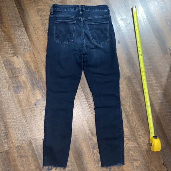 MOTHER HIGH WAISTED LOOKER ANKLE FRAY IN LAST CALL DARK WASH HI RISE STRETCH DNM - Picture 16 of 16